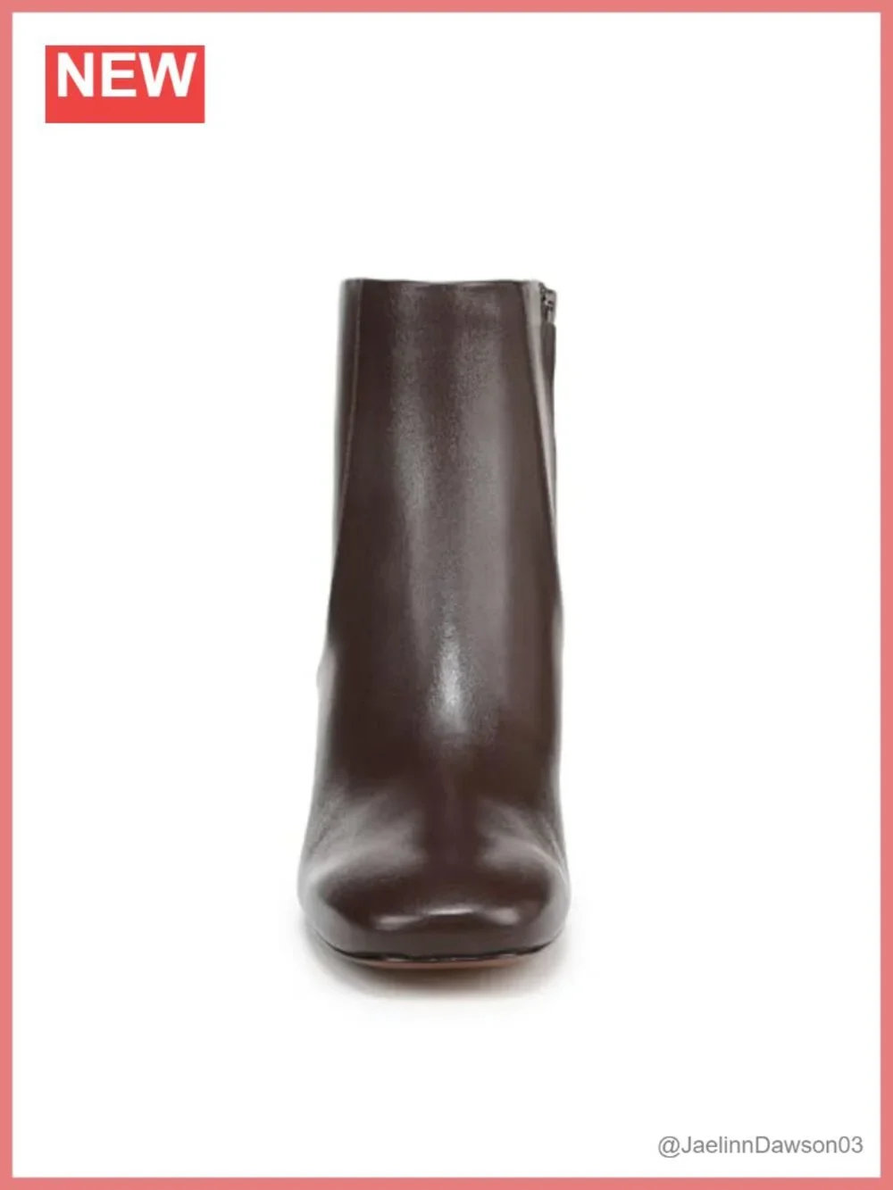 Vince Kellan Zip Short Boots Leather Ankle Boots Block Heel